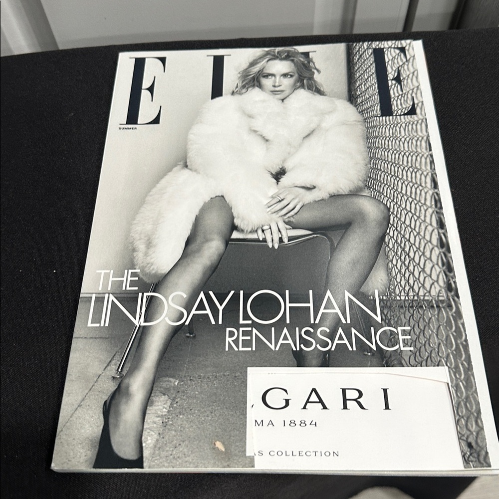 Elle Black and White Magazine Cover